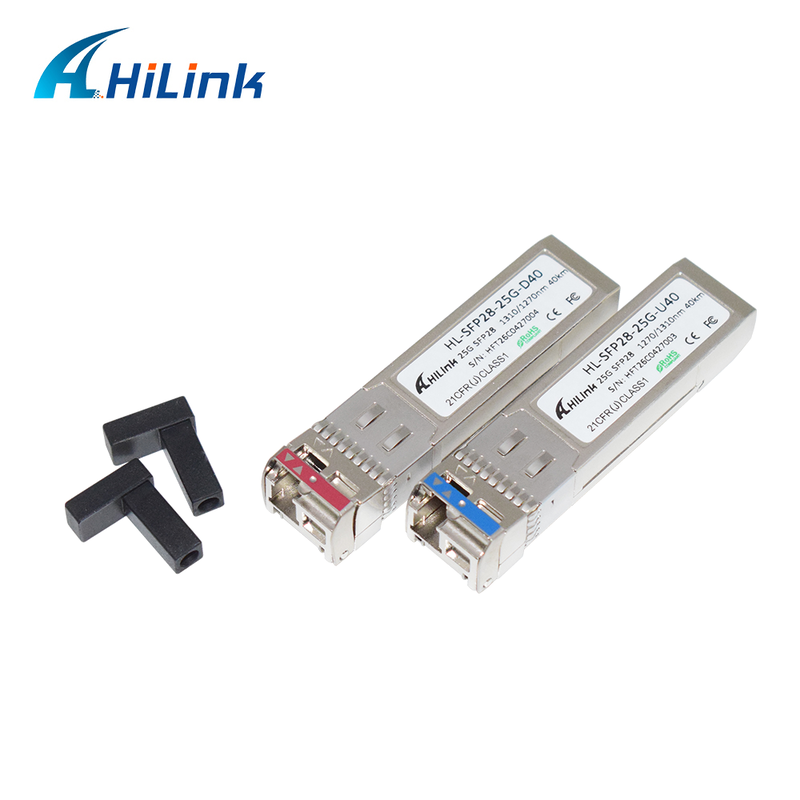 25GBASE SFP28 25G BIDI 10KM 1270/1330nm Bộ thu phát mô-đun quang DML + PIN LC DOM