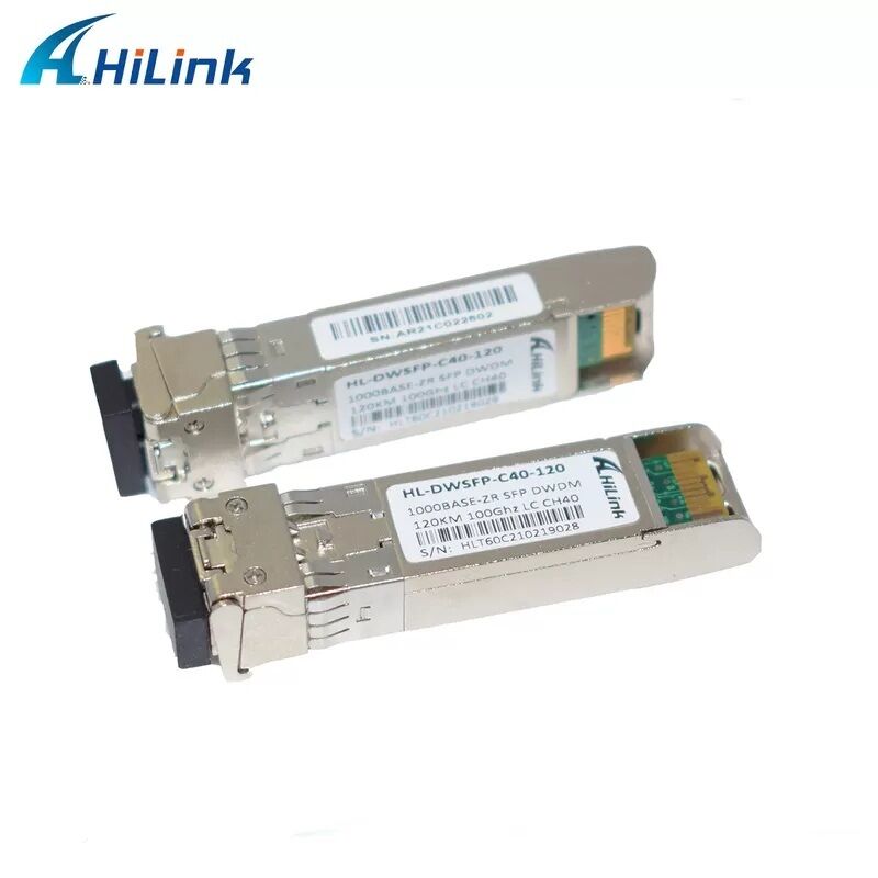 Hilink tương thích 1.25G DWDM SFP Optical Transceiver với Duplex LC Connector cho khoảng cách 40km/80km/120km/160km