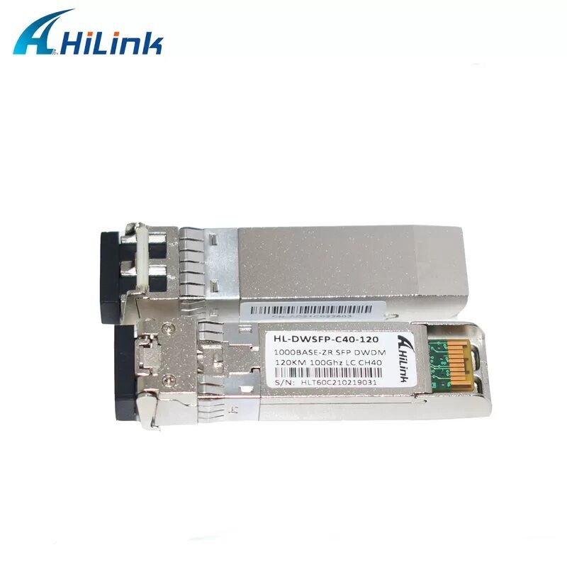 Hilink tương thích 1.25G DWDM SFP Optical Transceiver với Duplex LC Connector cho khoảng cách 40km/80km/120km/160km