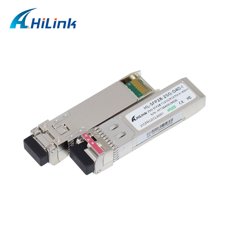 Module quang APD+TIA 25G BIDI 1270/1310nm 40KM Sợi đơn Simplex LC DOM Cấp công nghiệp