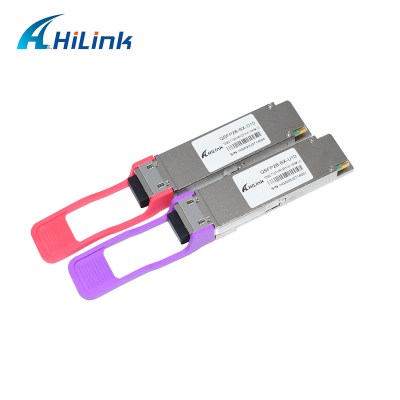 QSFP28 100G BIDI 10KM Bộ thu phát quang SMF Simplex LC Connector DDM 1271/1331