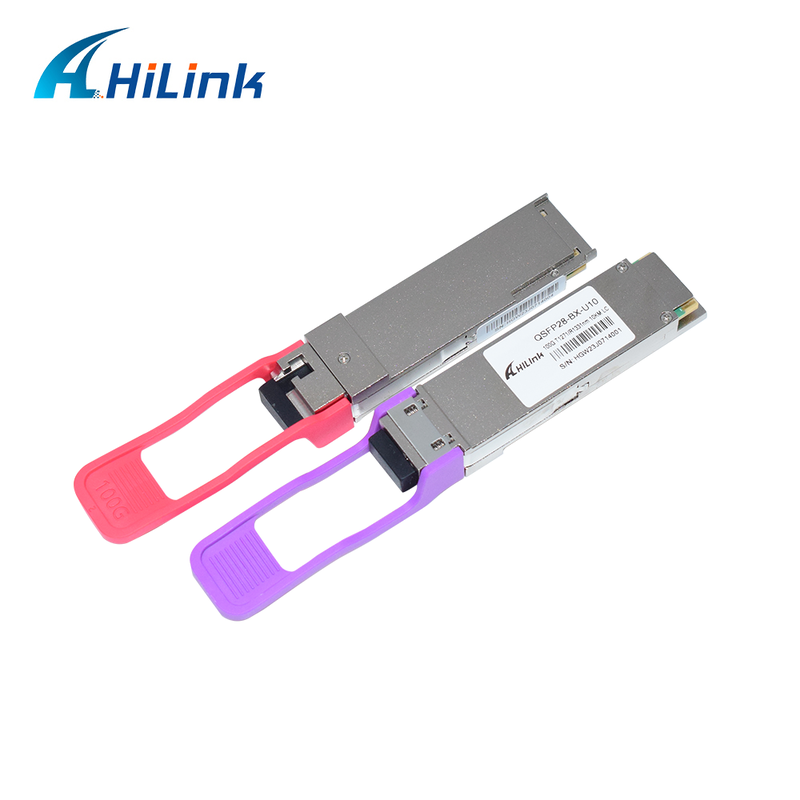 QSFP28 100G BIDI 10KM Bộ thu phát quang SMF Simplex LC Connector DDM 1271/1331