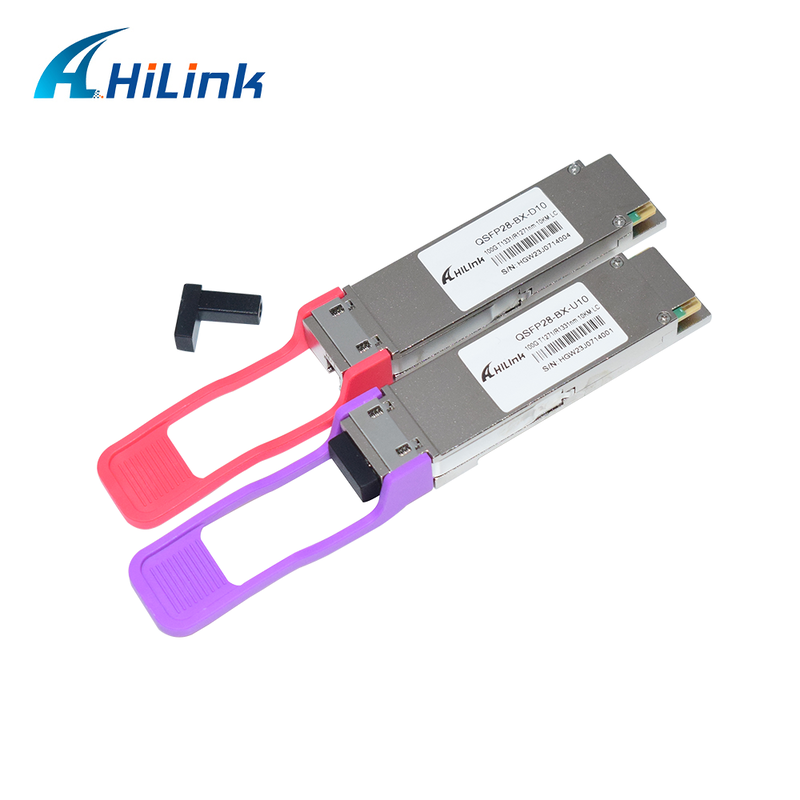 QSFP28 100G BIDI 10KM Bộ thu phát quang SMF Simplex LC Connector DDM 1271/1331