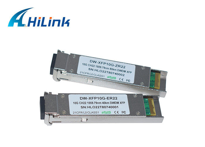 Hoàn hợp Cisco 10G XFP Transceiver, XFP 10G ZR 1550nm 80km có thể điều chỉnh với LC Connector