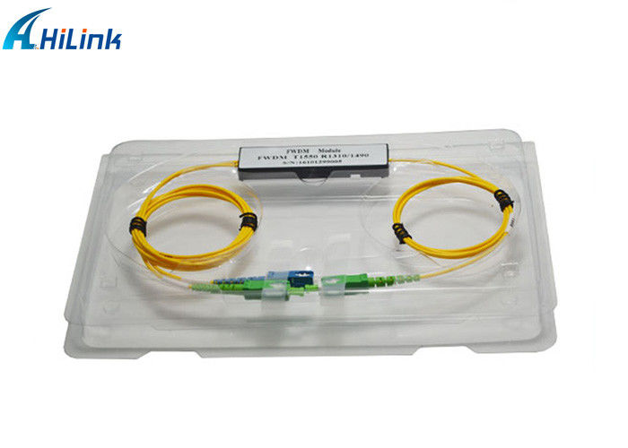 FWDM ABS Hộp Giải pháp WDM TX1550 RX 1310 / 1490nm COM-SC / APC 1490/1310-SC / UPC