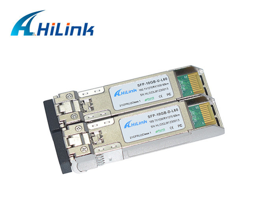 Đầu nối Hilink LC Bộ thu phát sợi quang 10G SFP + BIDI WDM 60KM 1270nm 1330nm