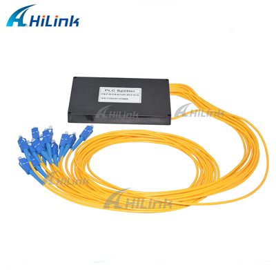 Bộ chia quang 1X12 Chế độ đơn PLC Hộp ABS Cáp 3mm Đầu nối SC / UPC