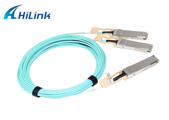 Cáp quang chủ động 5m Cáp AOC 200G QSFP56 SR4 đến 2xQSFP56 SR2 850nm