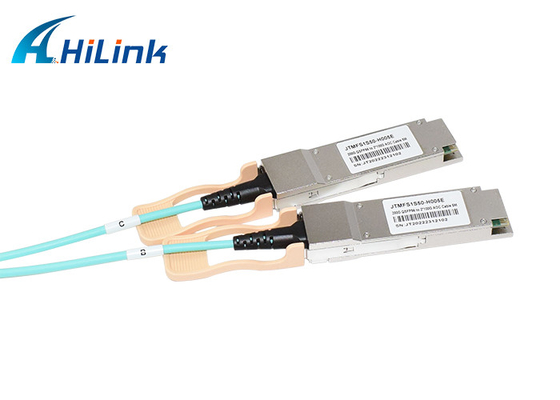 Trung tâm dữ liệu Cáp quang chủ động 200G QSFP56 SR4 đến 2xQSFP56 SR2 Cáp AOC 850nm 5m