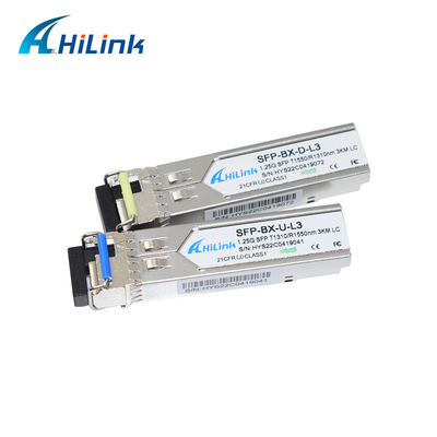 1000BASE 1.25G WDM BIDI SFP+ Mô-đun thu phát Đầu nối 3KM 1310nm / 1550nm 3KM SM DOM
