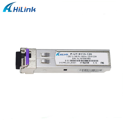 Gigabit 1.25GBASE 120KM SFP+ Mô-đun thu phát BIDI LC Conector RX1550nm Single Mode DOM