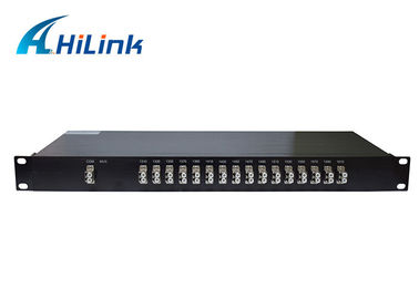 Mô đun kép CWDM Mux Demux Mô đun 1U Giá đỡ 16ch Cổng kim loại 1310nm ~ 1610nm